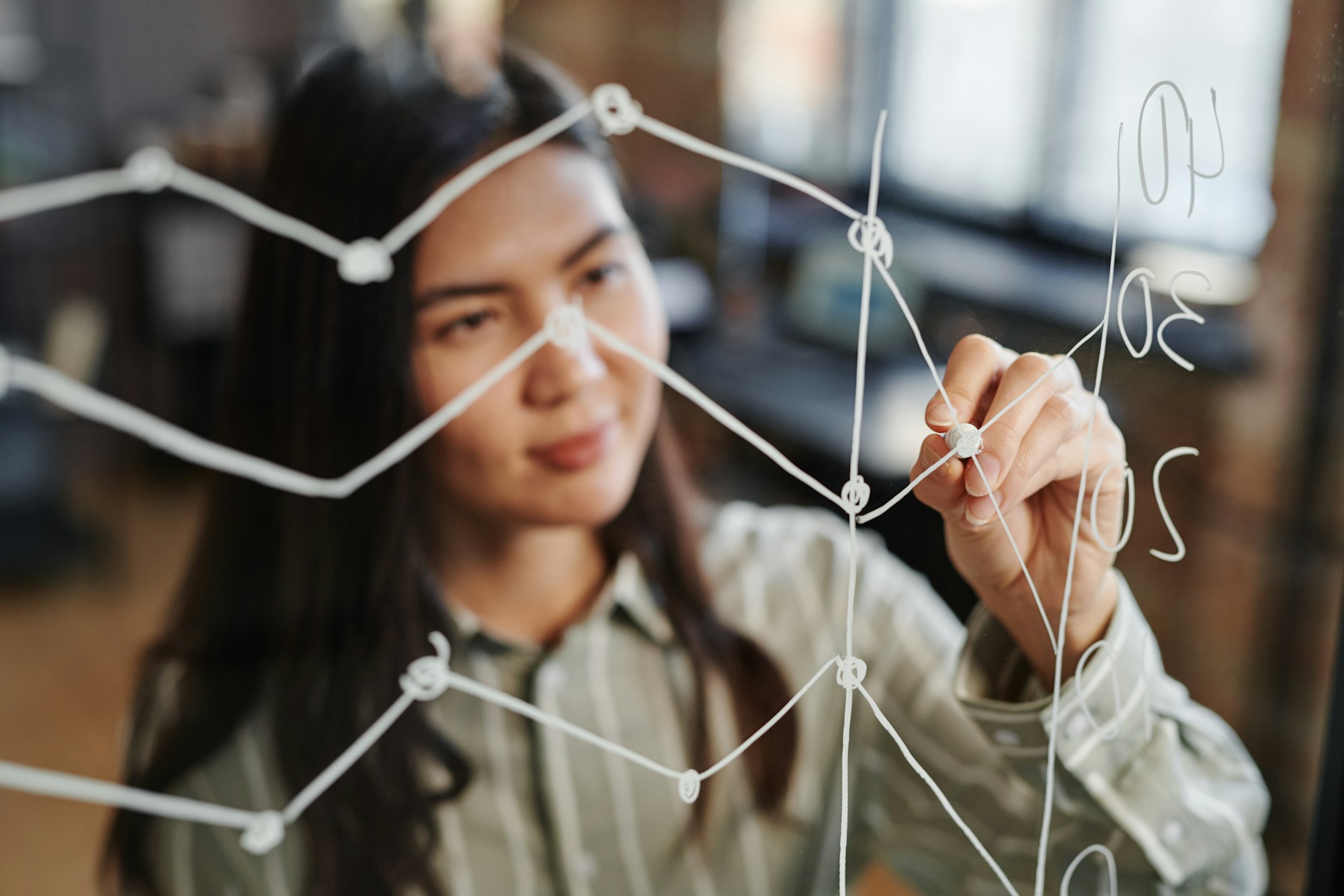 Modern Woman Working With Stats