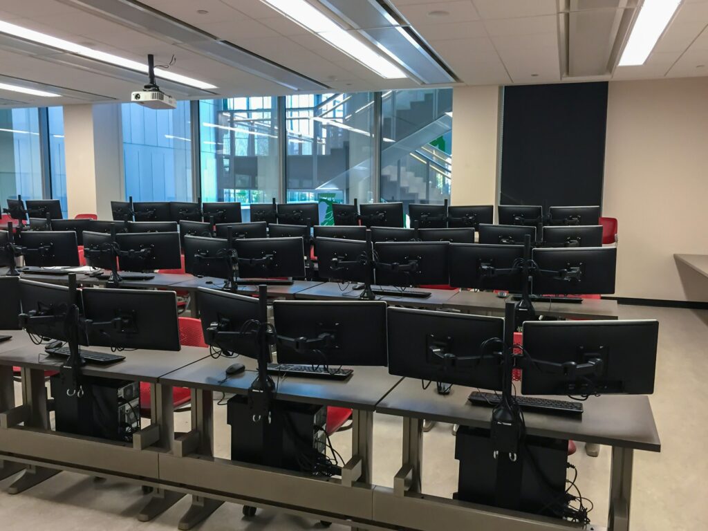 Computer lab at college campus