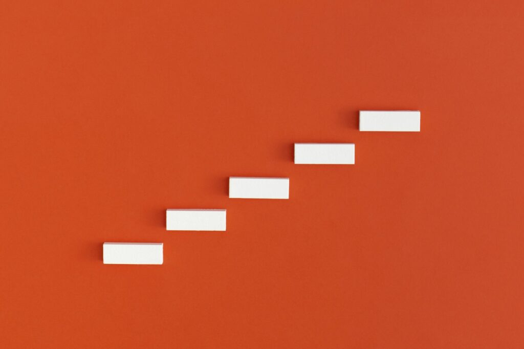 Ladder career path for business growth success process.