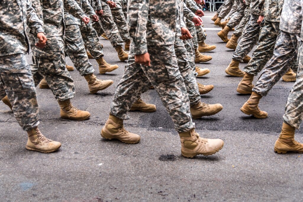 Army marching in New York.